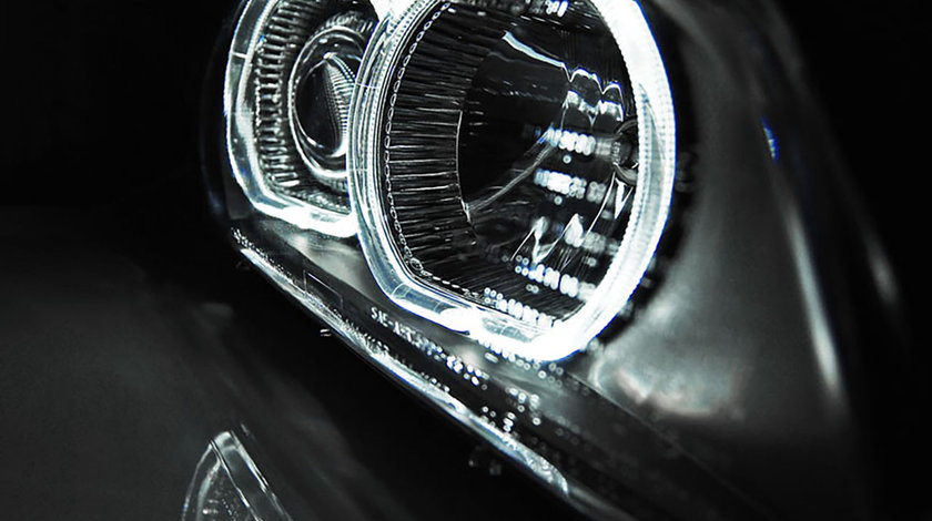 Faruri Angel Eyes LED compatibile cu BMW E39 Seria 5 Xenon