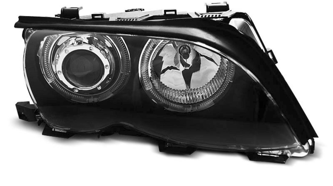 Faruri Angel Eyes LED compatibile cu BMW Seria 3 E46