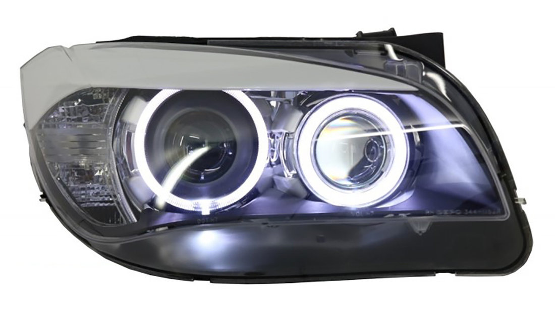 Faruri Angel Eyes LED compatibile cu BMW X1 E84 (09-12)