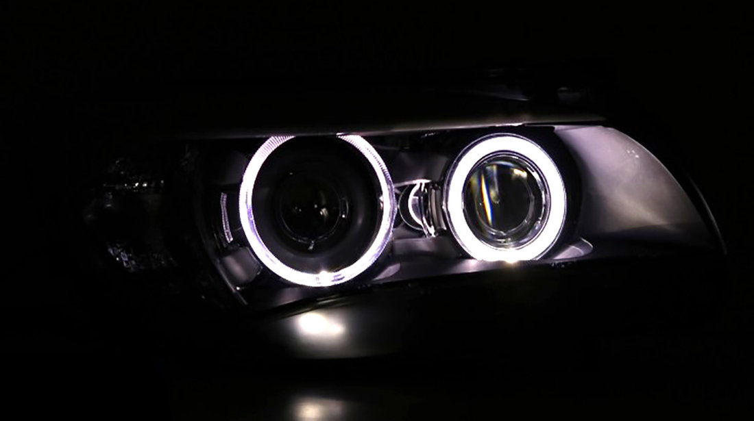 Faruri Angel Eyes LED compatibile cu BMW X1 E84 (09-12)