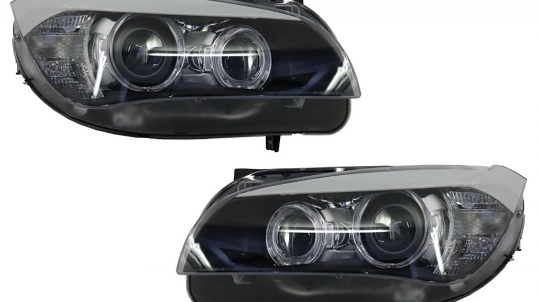 Faruri Angel Eyes LED compatibile cu BMW X1 E84 (09-12)