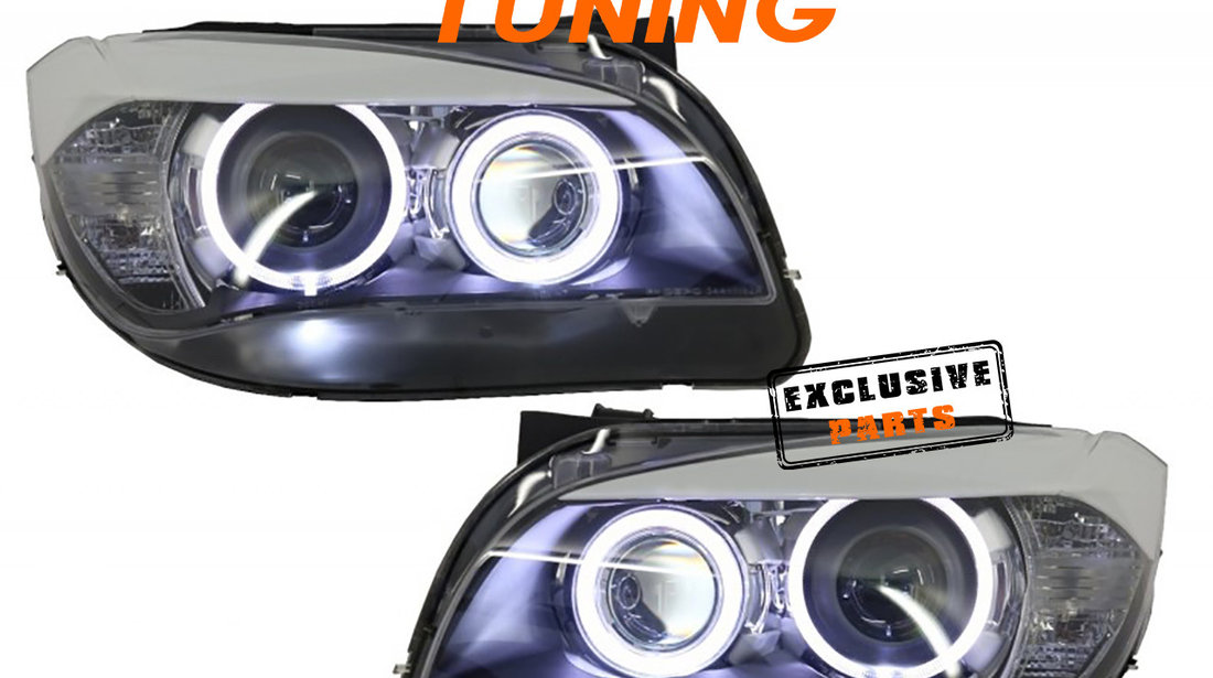 Faruri Angel Eyes LED compatibile cu BMW X1 E84 (09-12)