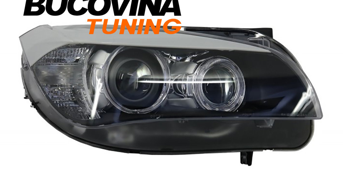 Faruri Angel Eyes LED compatibile cu BMW X1 E84 (09-12)