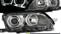 Faruri ANGEL EYES LED Crom look compatibila BMW E4...