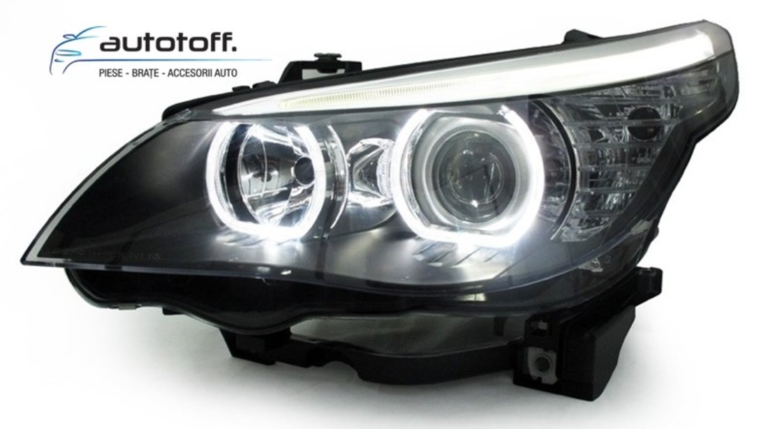 Faruri Angel Eyes LED DEPO BMW Seria 5 E60 (2005-2007)