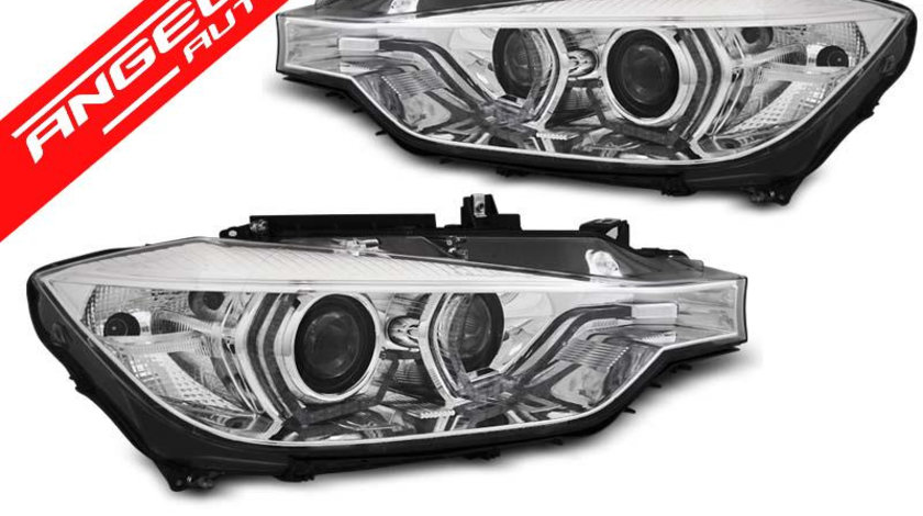 Faruri ANGEL EYES LED DRL BMW Seria 3 F30/F31 LCI 15-18 CHROME