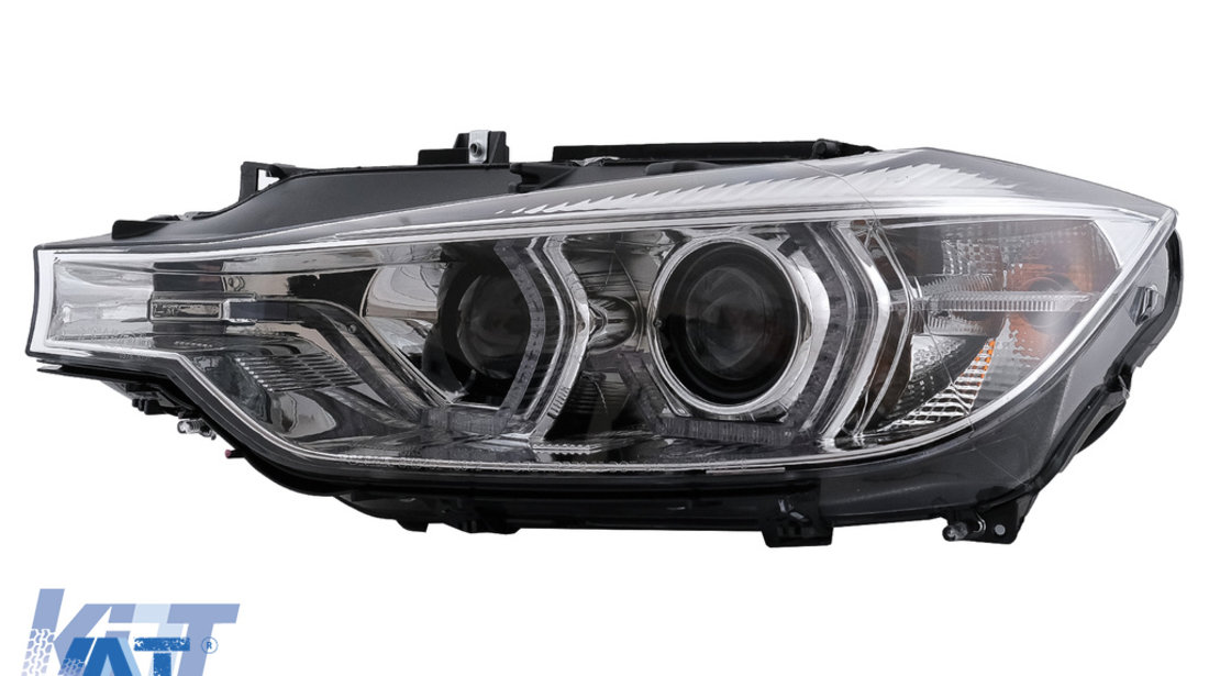 Faruri Angel Eyes LED DRL compatibil cu BMW 3 Series F30 F31 Sedan Touring (10.2011-05.2015) Crom