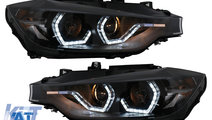 Faruri Angel Eyes LED DRL compatibil cu BMW Seria ...