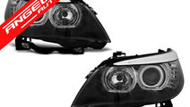 Faruri ANGEL EYES LED Negru potrivite pentru BMW E...