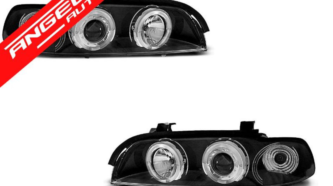 Faruri ANGEL EYES Negru potrivite pentru BMW E39 09.95-06.03