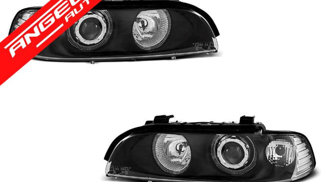 Faruri ANGEL EYES Negru potrivite pentru BMW E39 09.95-06.03