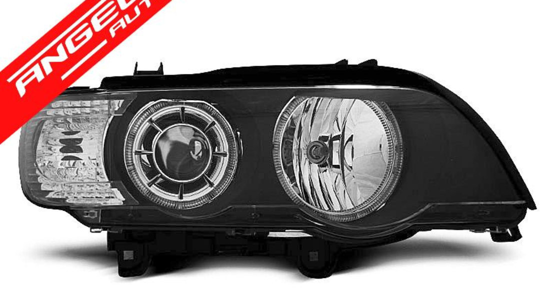 Faruri ANGEL EYES Negru potrivite pentru BMW X5 E53 09.99-10.03