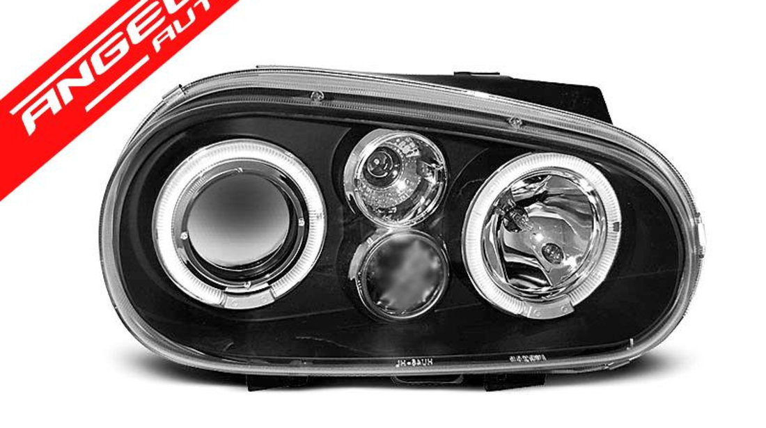 Faruri ANGEL EYES Negru potrivite pentru VW GOLF 4 09.97-09.03