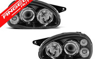 Faruri Angel Eyes Opel Corsa B 1993-2000 Negru