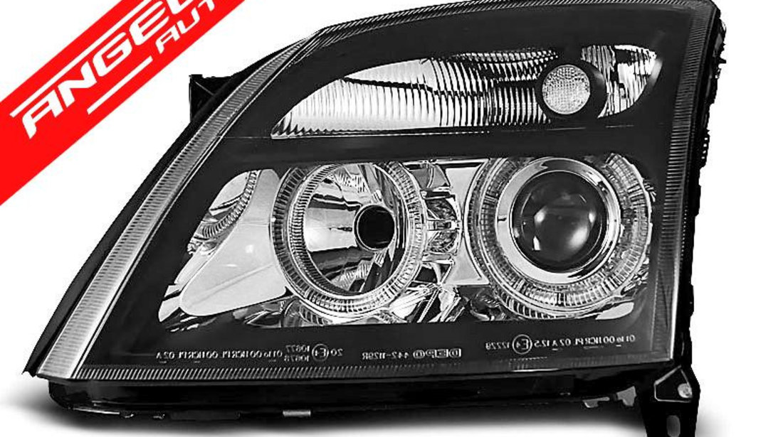 Faruri Angel Eyes Opel Vectra C 2002-2005 Negru