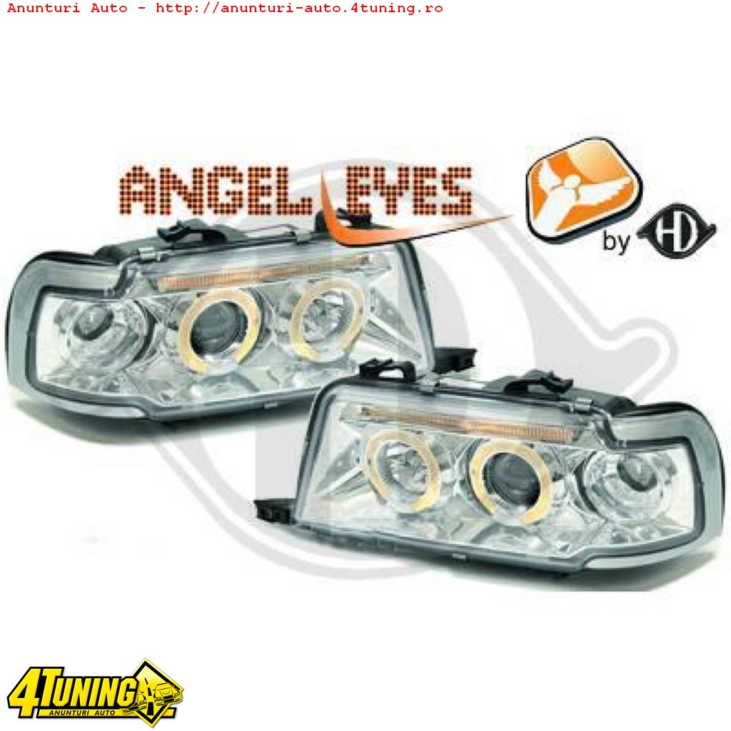 FARURI ANGEL EYES PENTRU AUDI 80 TYP B4 FUNDAL CROM SAU NEGRU