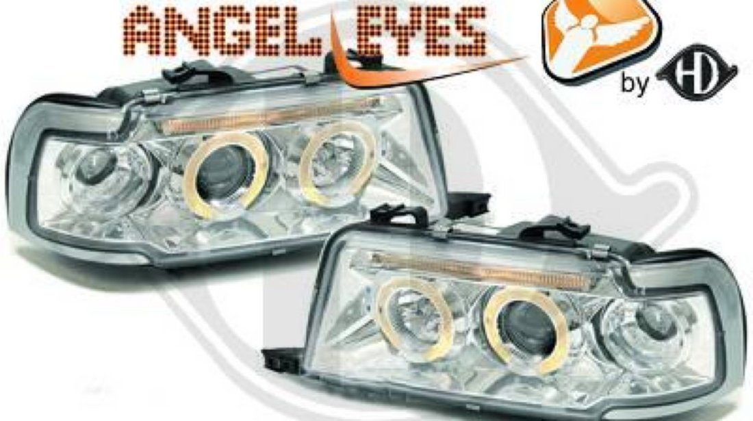 FARURI ANGEL EYES PENTRU AUDI 80 TYP B4 FUNDAL CROM SAU NEGRU