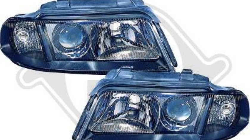 Faruri Angel Eyes Pentru Audi A4 B5 Fundal Negru