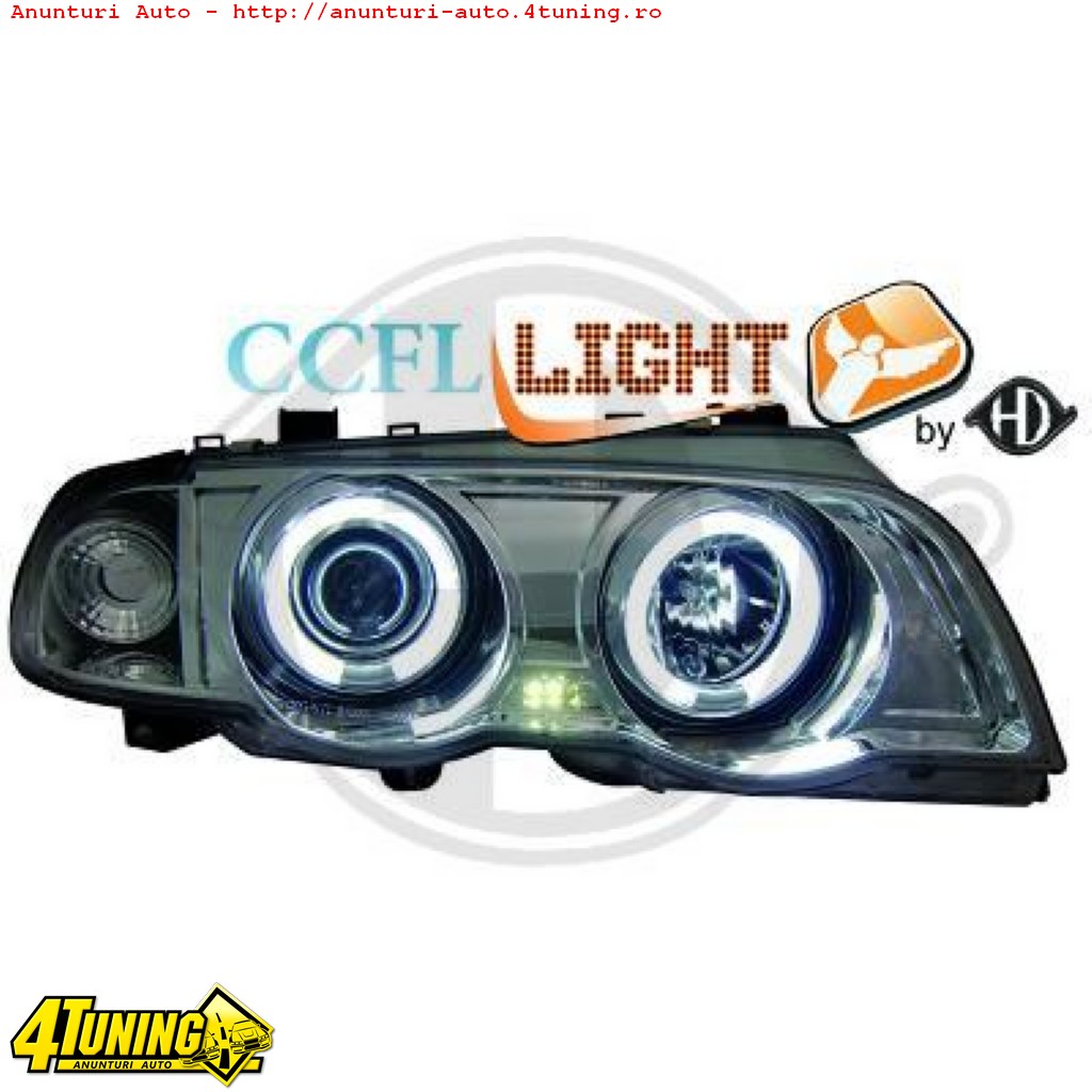 FARURI ANGEL EYES PENTRU BMW E46 FUNDAL CROM SAU NEGRU CU CCFL