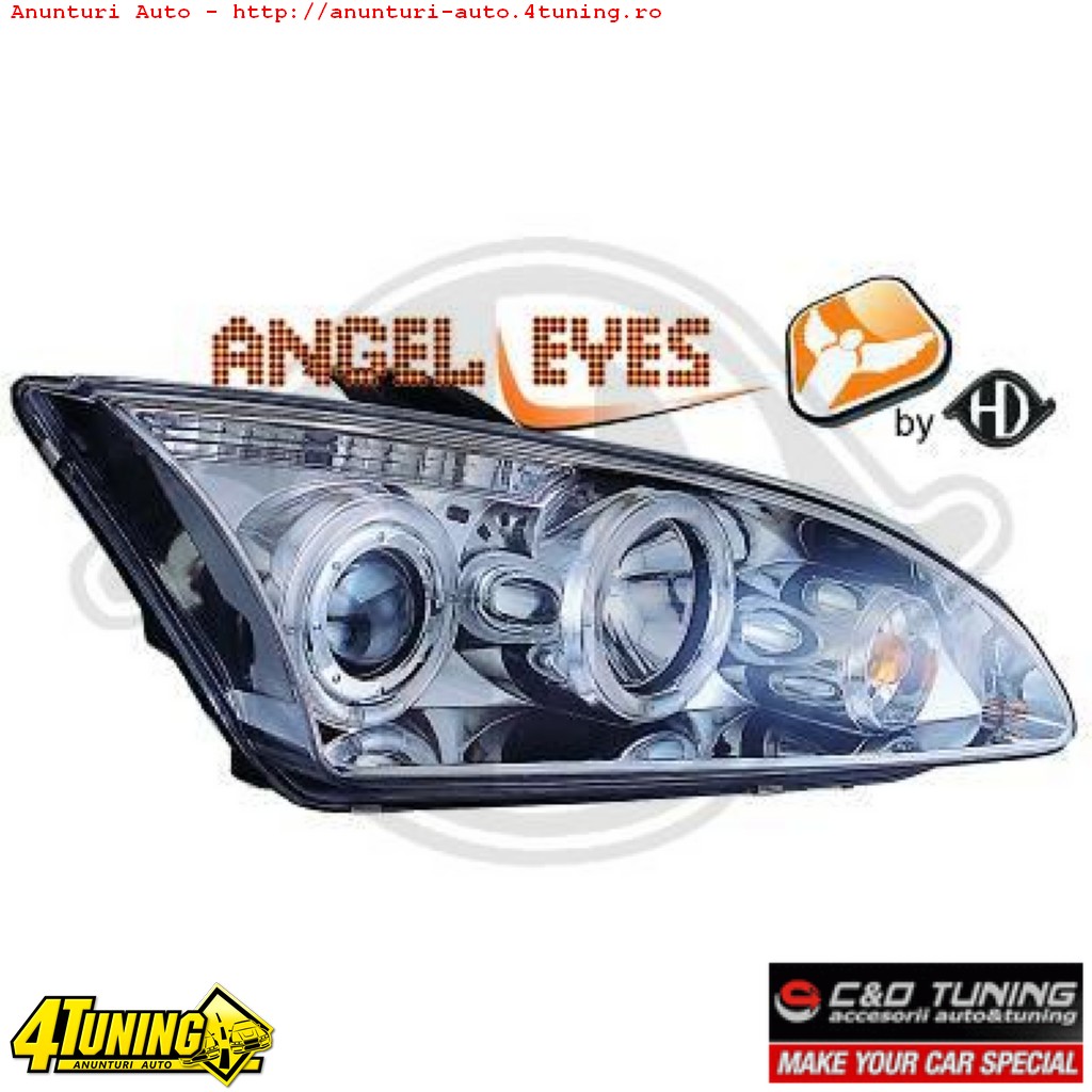 FARURI ANGEL EYES PENTRU FORD FOCUS FUNDAL CROM SAU NEGRU