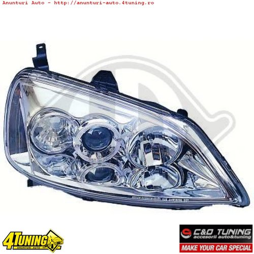 FARURI ANGEL EYES PENTRU HONDA CIVIC COUPE FUNDAL CROM SAU NEGRU