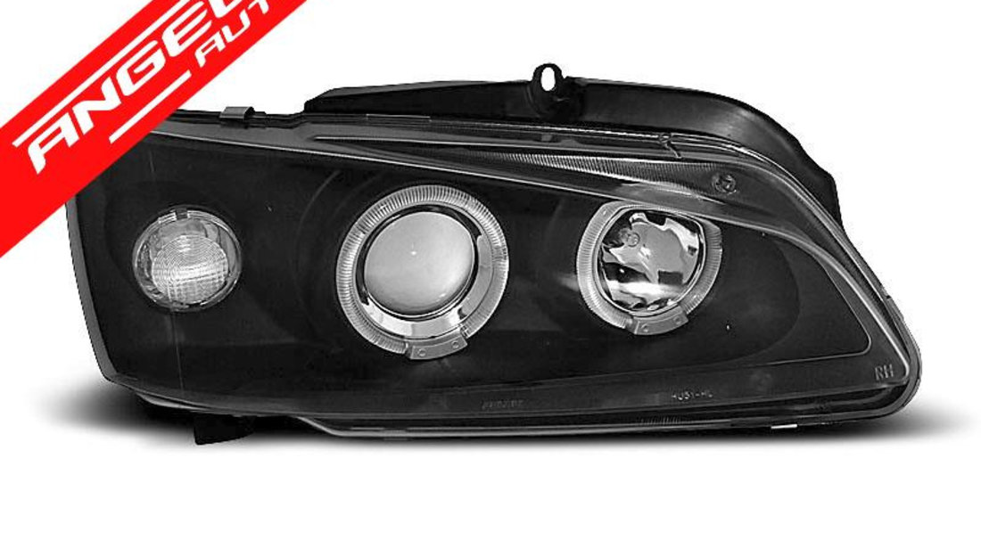 Faruri Angel Eyes Peugeot 106 1996-2003 Negru