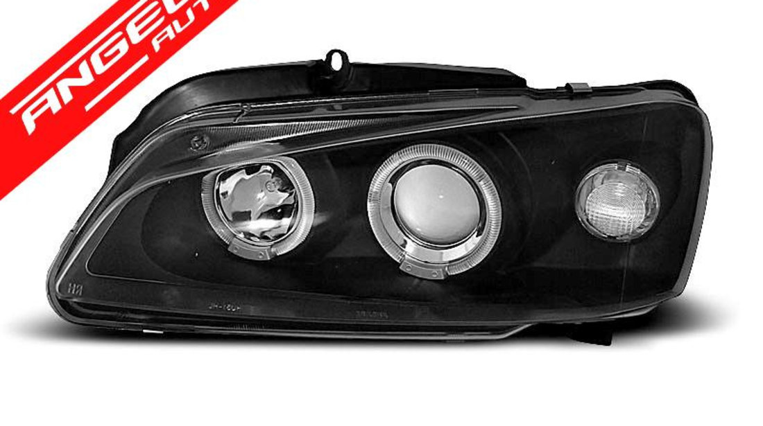 Faruri Angel Eyes Peugeot 106 1996-2003 Negru