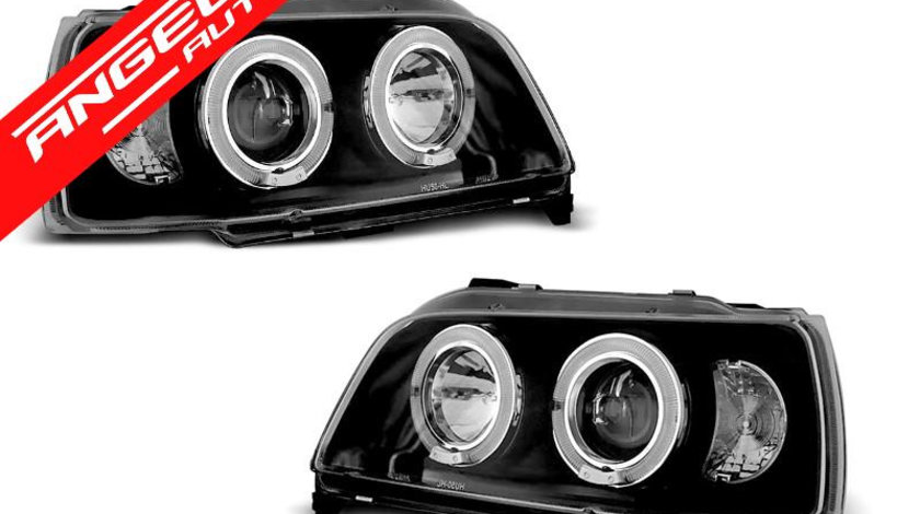 Faruri Angel Eyes Renault Clio 1990-1995 Negru