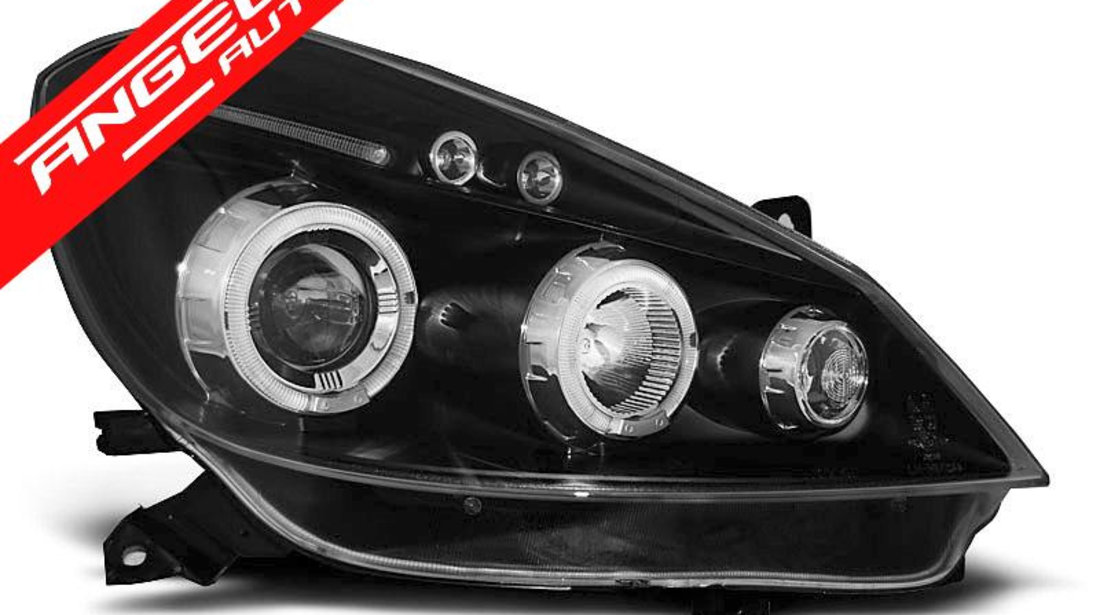 Faruri Angel Eyes Renault Clio 3 2005-2009 Negru