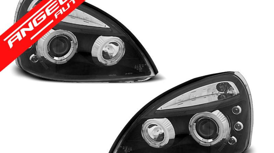 Faruri Angel Eyes Renault Clio II 2001-2005 Negru