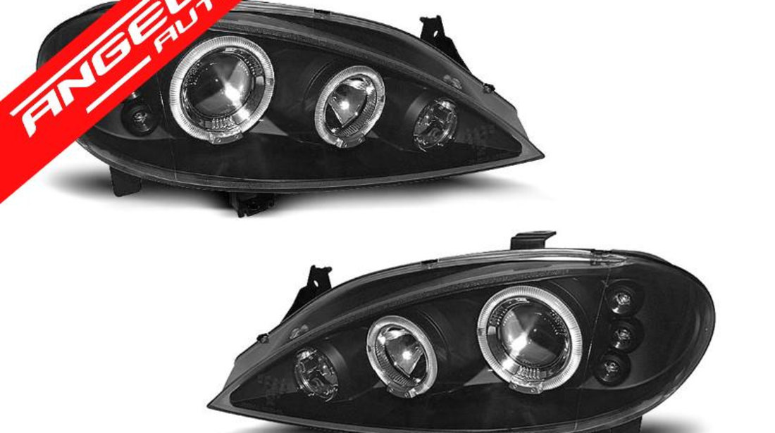 Faruri Angel Eyes Renault Megane 1999-2002 Negru