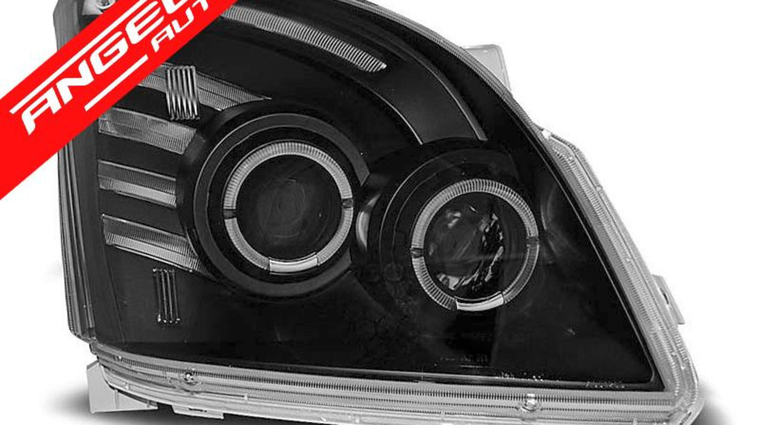 Faruri Angel Eyes Toyota Land Cruiser 120 2003-2009 Negru