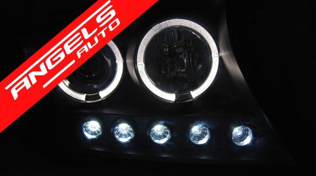 Faruri Angel Eyes Toyota Land Cruiser FJ200 2007-2012 Negru