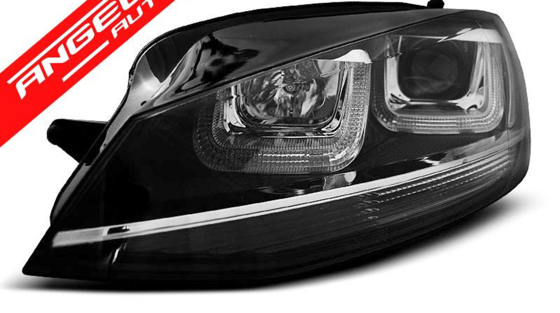 Faruri Angel Eyes U-LED LIGHT VW GOLF 7 2012-2017 Black