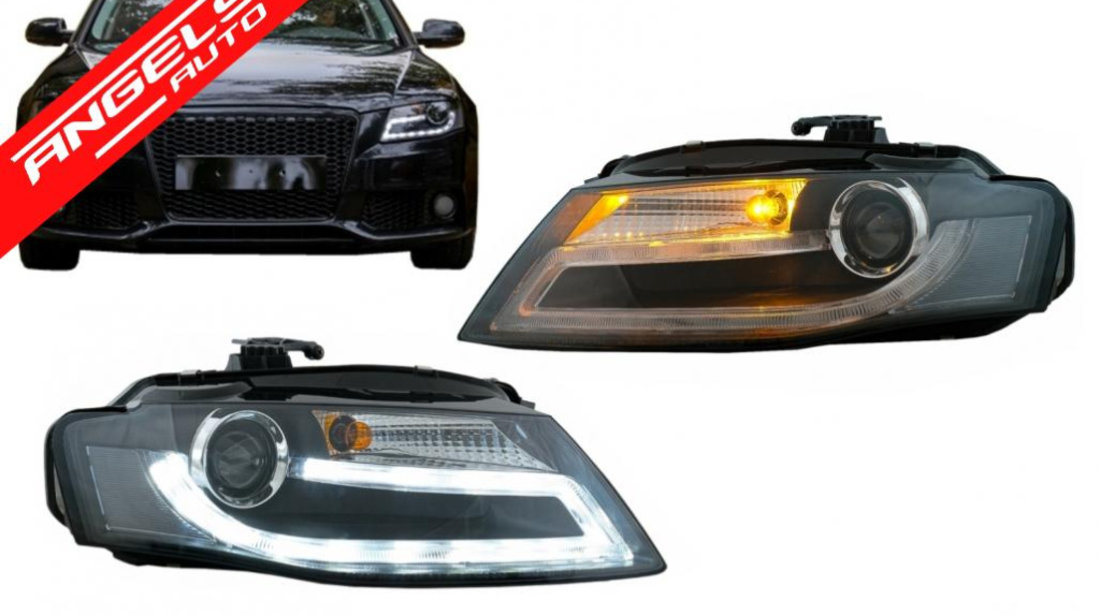 Faruri AUDI A4 B8 8K (2008-2011) Lumina De Zi LED DRL Xenon Design LHD