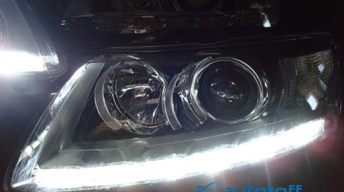 Faruri Audi A6 4F C6 cu LED lumini de zi