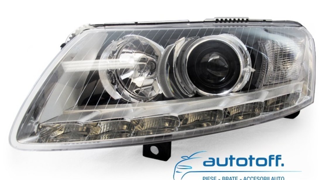 Faruri Audi A6 4F C6 cu LED lumini de zi