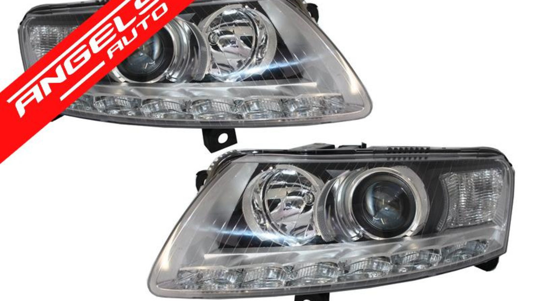 Faruri AUDI A6 4F DRL Xenon (2004-2008) Fara AFS Chrome