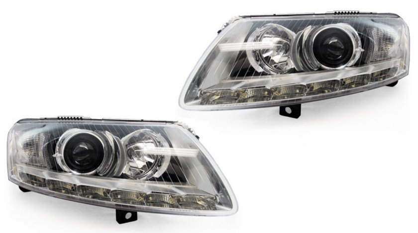 Faruri Audi A6 C6 2004-2008 Facelift Look Xenon D2S de fabrica