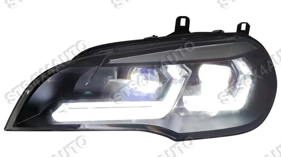 FARURI BI-LED CU DAYLINE SI SEMNALIZARE BMW X5 E70 2011-2013 FARA AFS [V3]