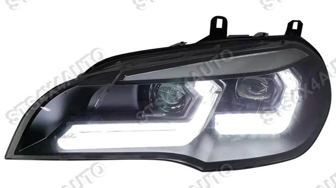 FARURI BI-LED CU DAYLINE SI SEMNALIZARE BMW X5 E70 2011-2013 FARA AFS [V3]