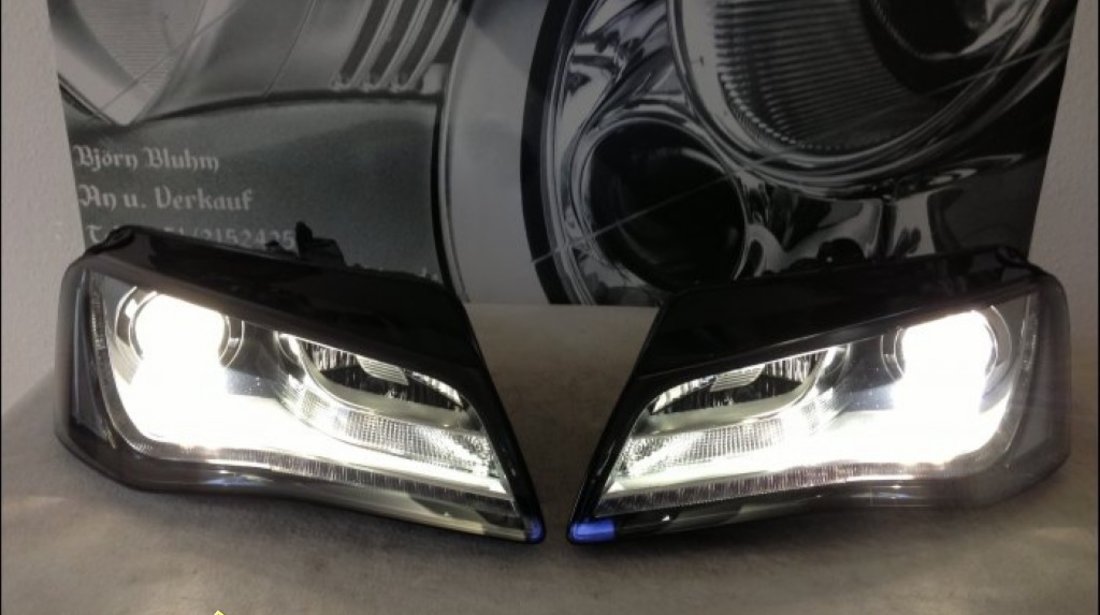 Faruri bi xenon Audi A8 2012 led tfl