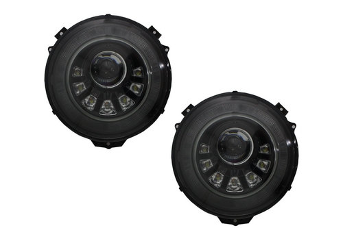 Faruri Bi-Xenon LED compatibil cu Mercedes G-Class W463 (2005-2017) M Square Look HLMBW463SQB