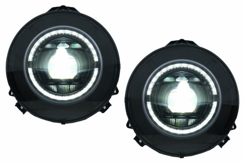 Faruri Bi-Xenon Look compatibil cu Mercedes G-Class W463 (2007-2017) Negru Facelift 2018 Design HLMB...