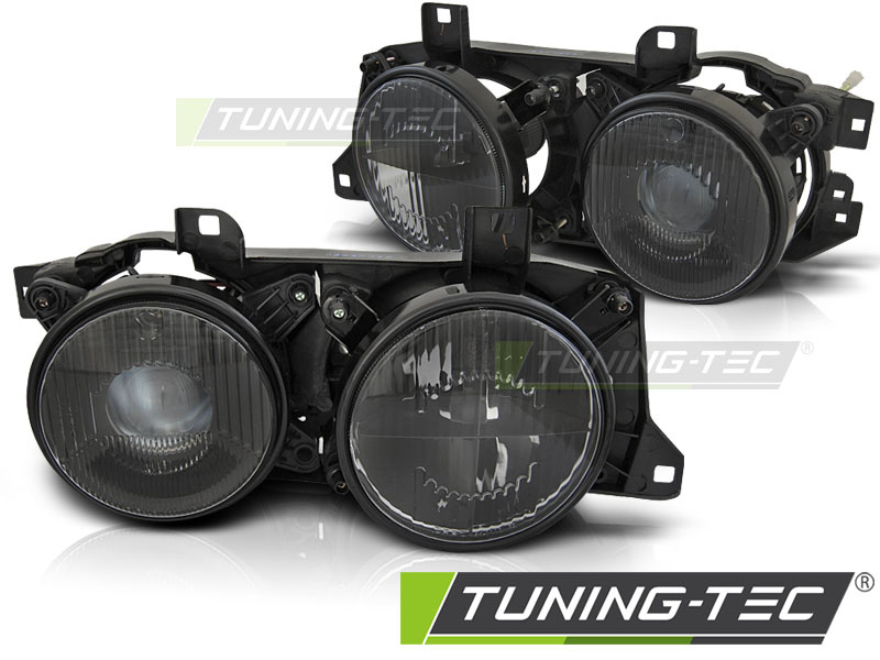 Faruri BLACK compatibila BMW E32/E34