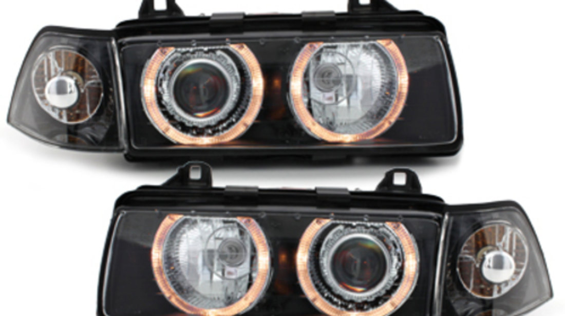 Faruri BMW E36 Coupe Cabrio 92-98 Angel eyes negru