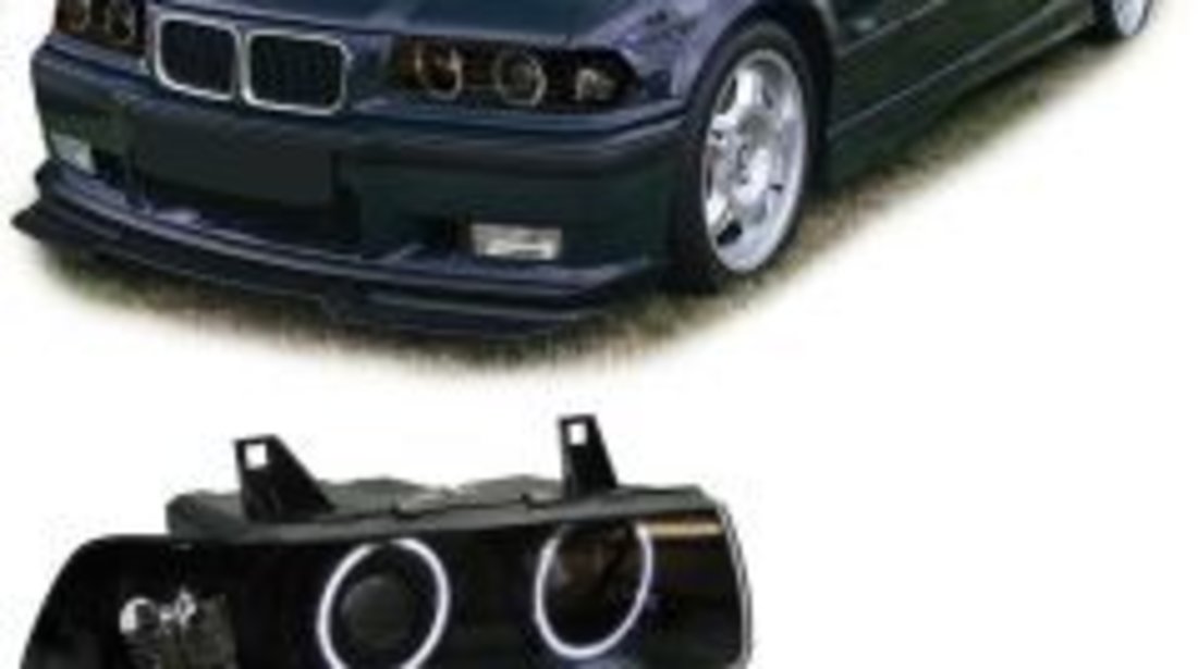 Faruri BMW E36 Coupe Cabrio CCFL Negru