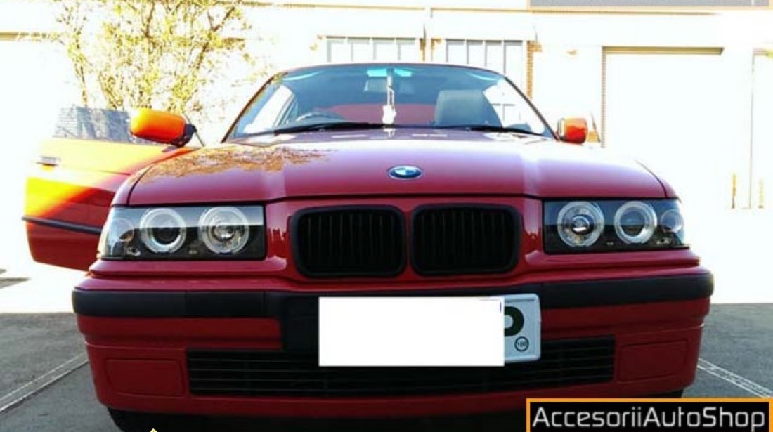 Faruri BMW E36 cu Angel eyes si semnalizare 550 LEI