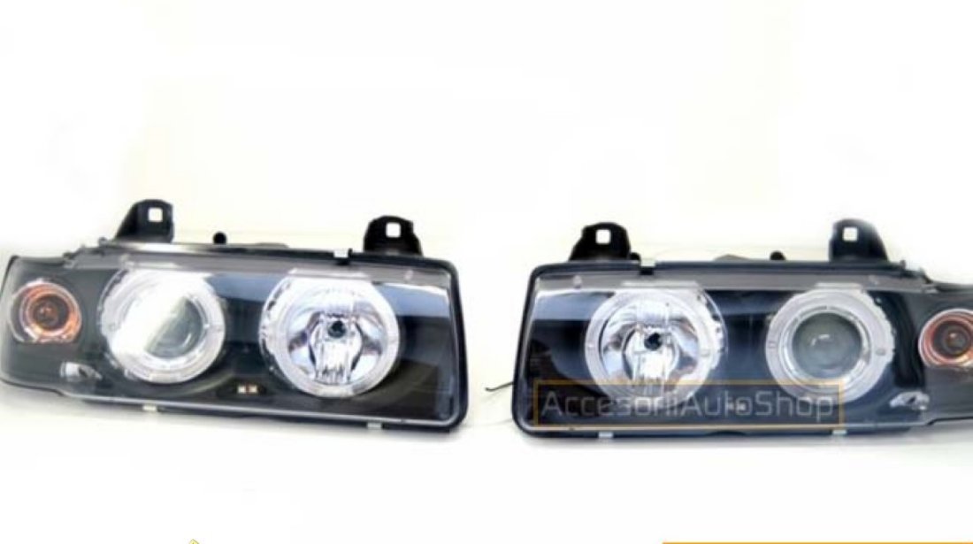 Faruri BMW E36 cu Angel eyes si semnalizare 550 LEI