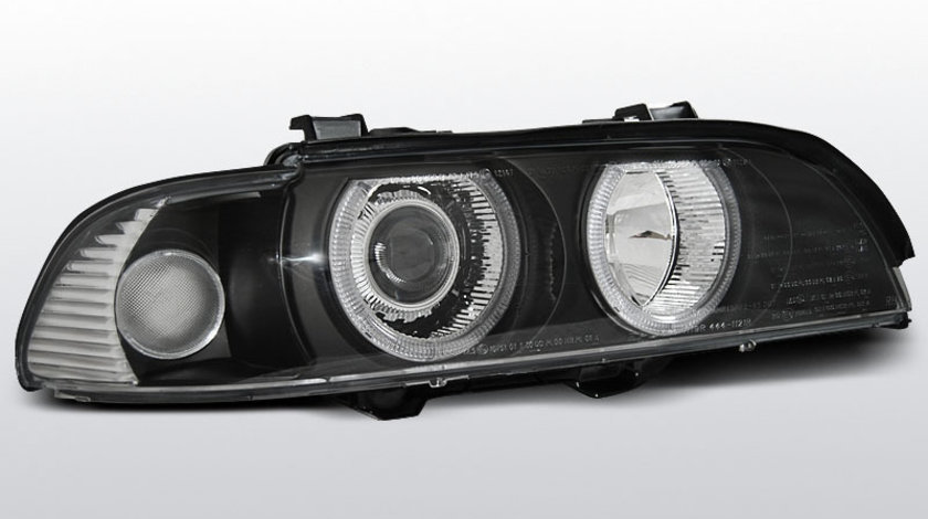 Faruri BMW E39 1995-2003 Angel eyes Negru